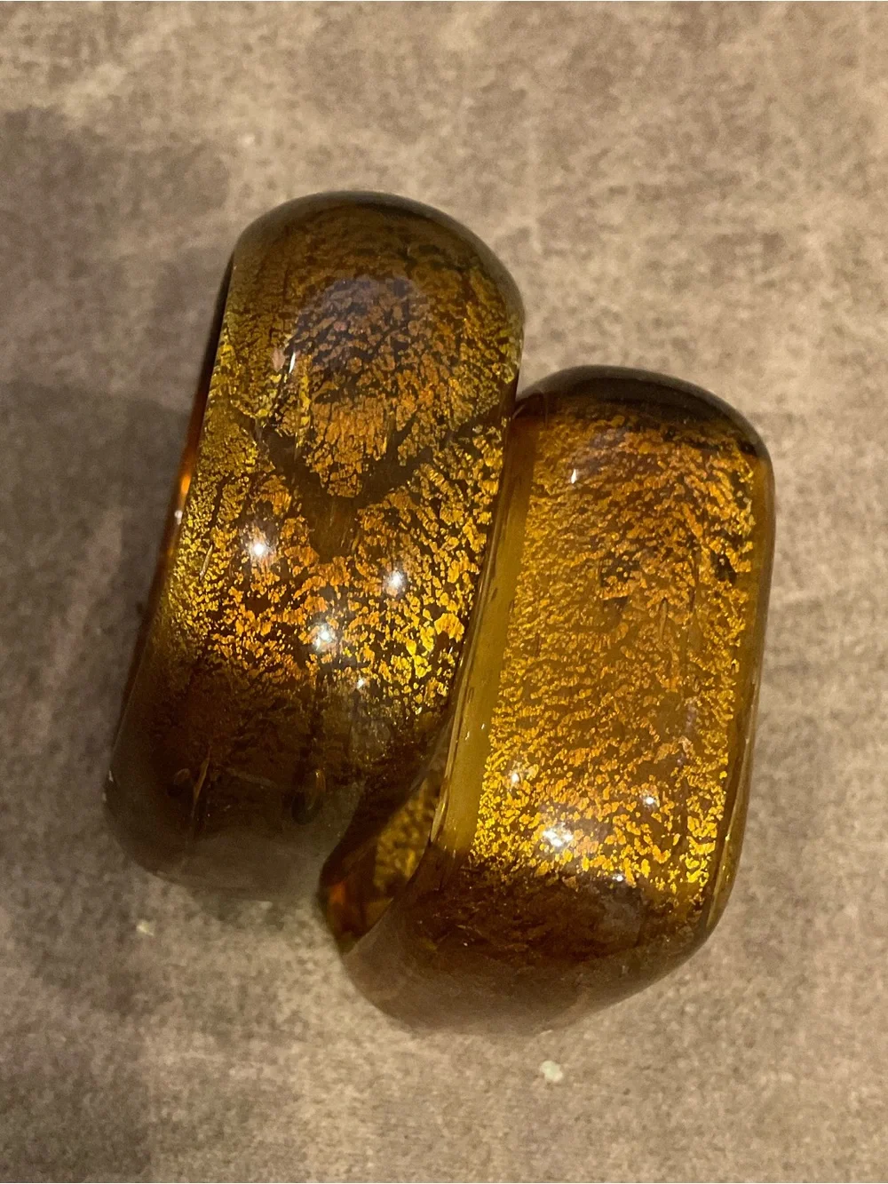 Crate and Barrel Square Amber Napkin Rings